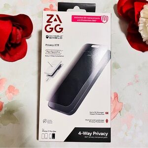 NWT ZAGG 4-Way Privacy XTR Glass Screen Protector for Apple iPhone 17 Pro Max